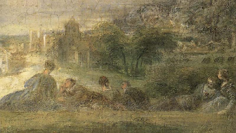 Jean-Antoine Watteau Details of The Music-Party oil painting picture